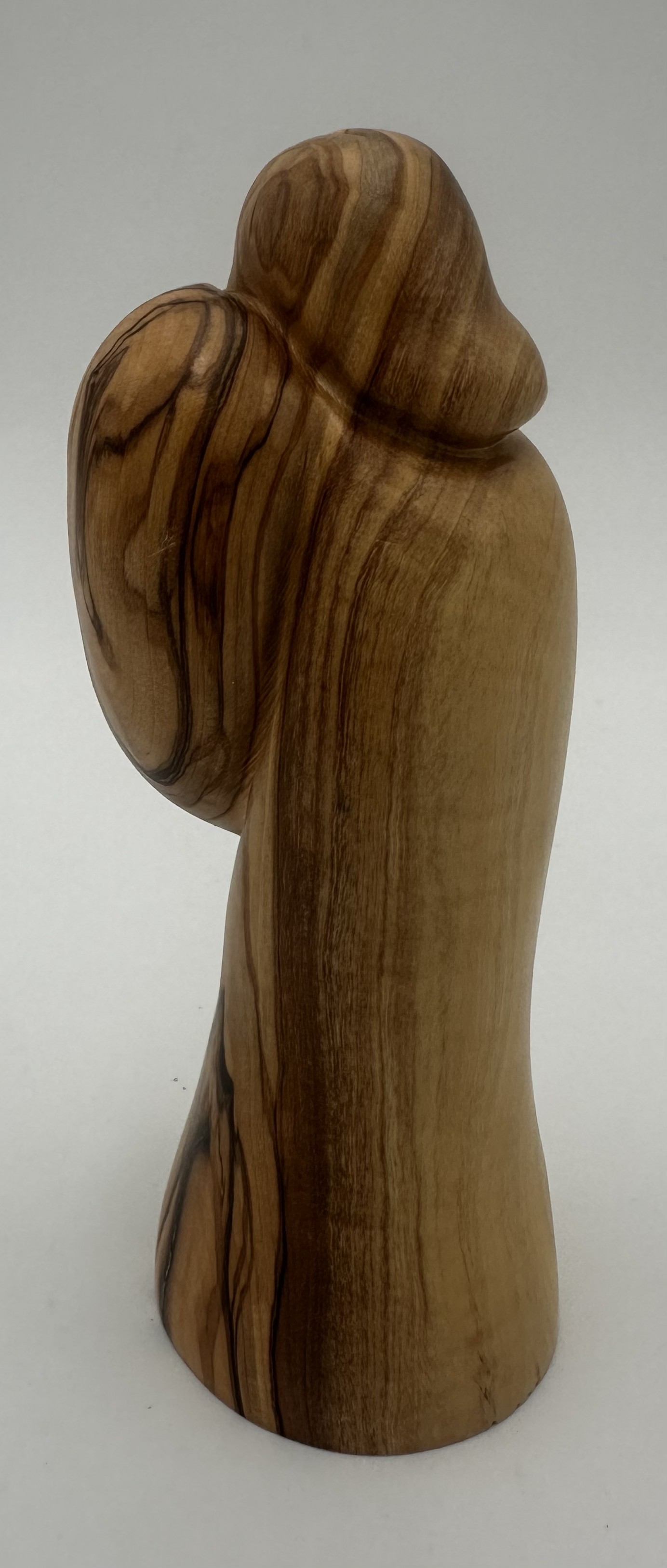 Olive Wood Holy Family Statue — Tapered Base (5 x 2 in) 2