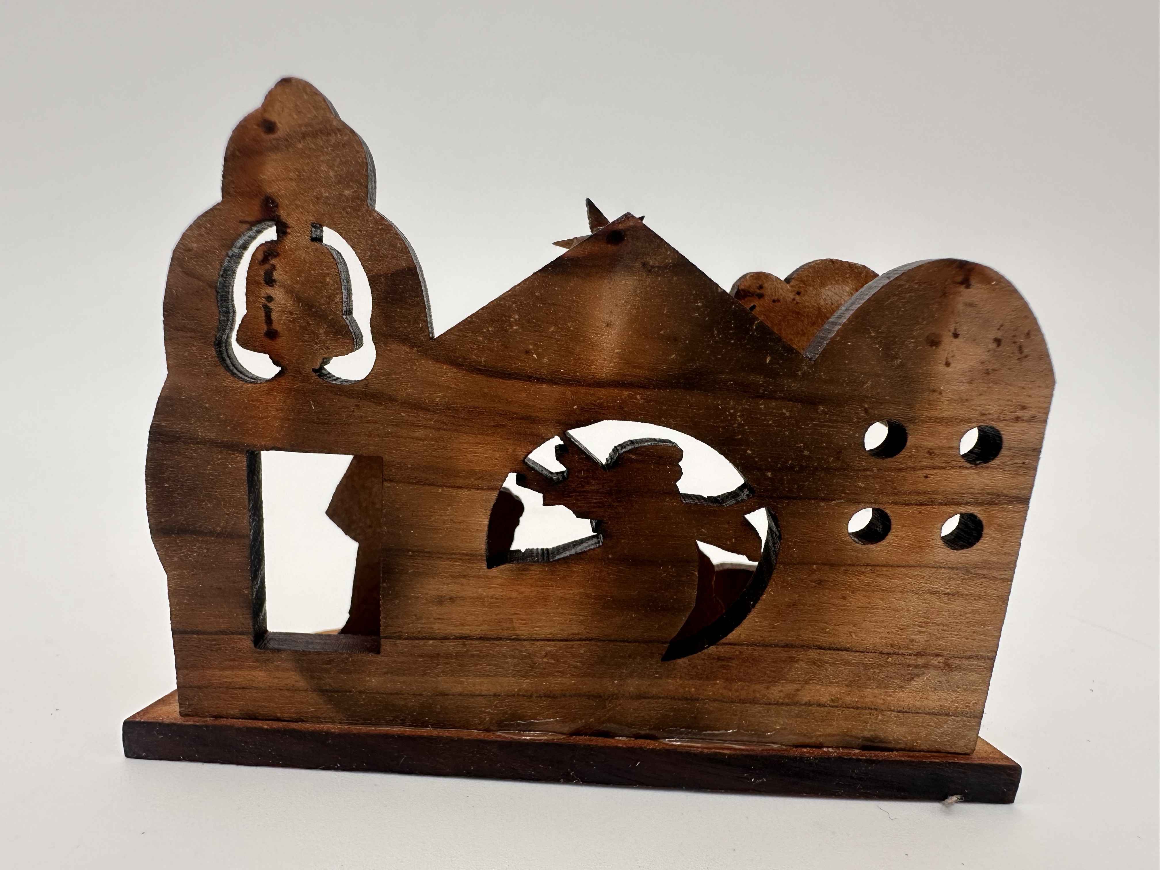 Olive Wood Nativity Set with Gift Box, Holy Land Souvenir (3x2 in) 3