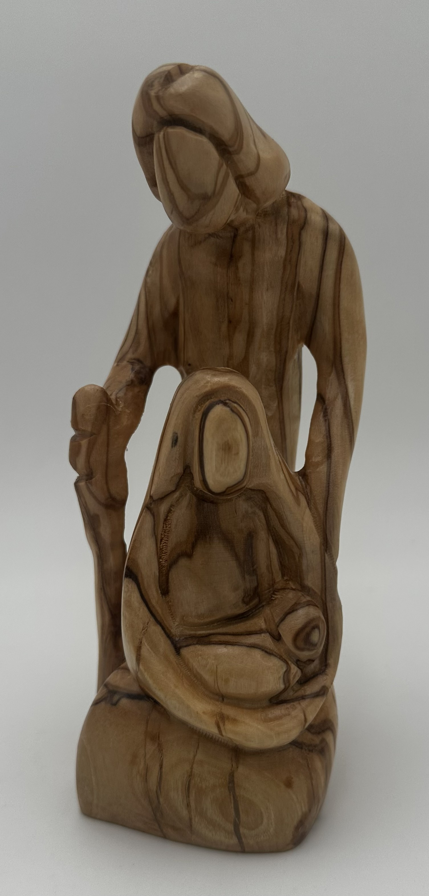 Olive Wood Holy Family Statue — Joseph Standing (7 x 3 in)