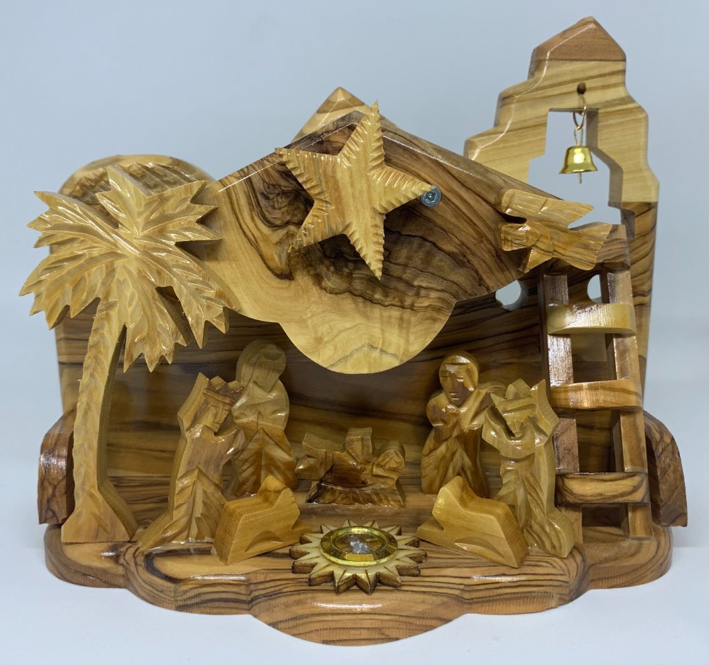 Nativity Scene with Musical Star of Bethlehem