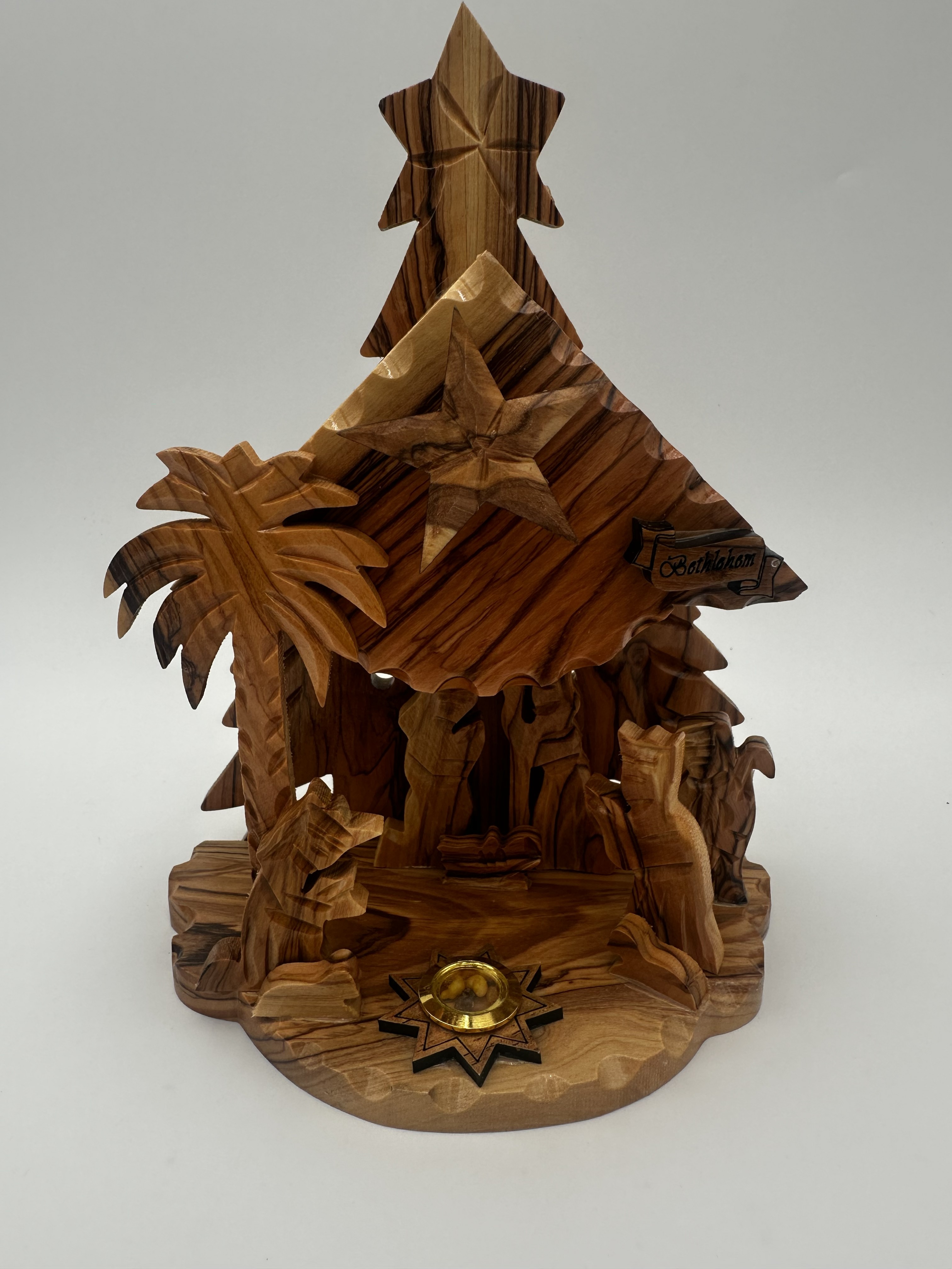 Olive Wood Nativity Scene Music Box