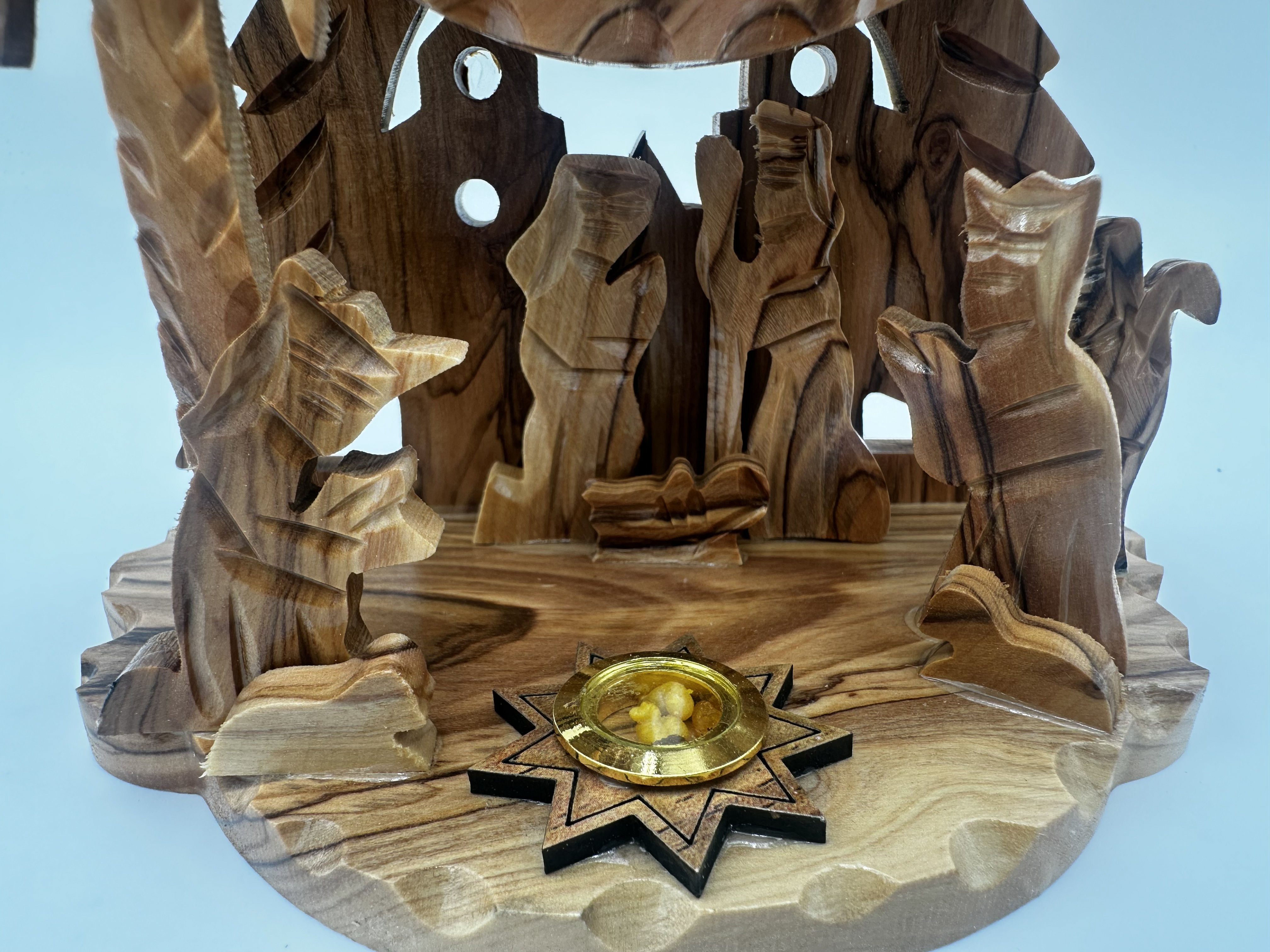 Olive Wood Nativity Scene Music Box 3