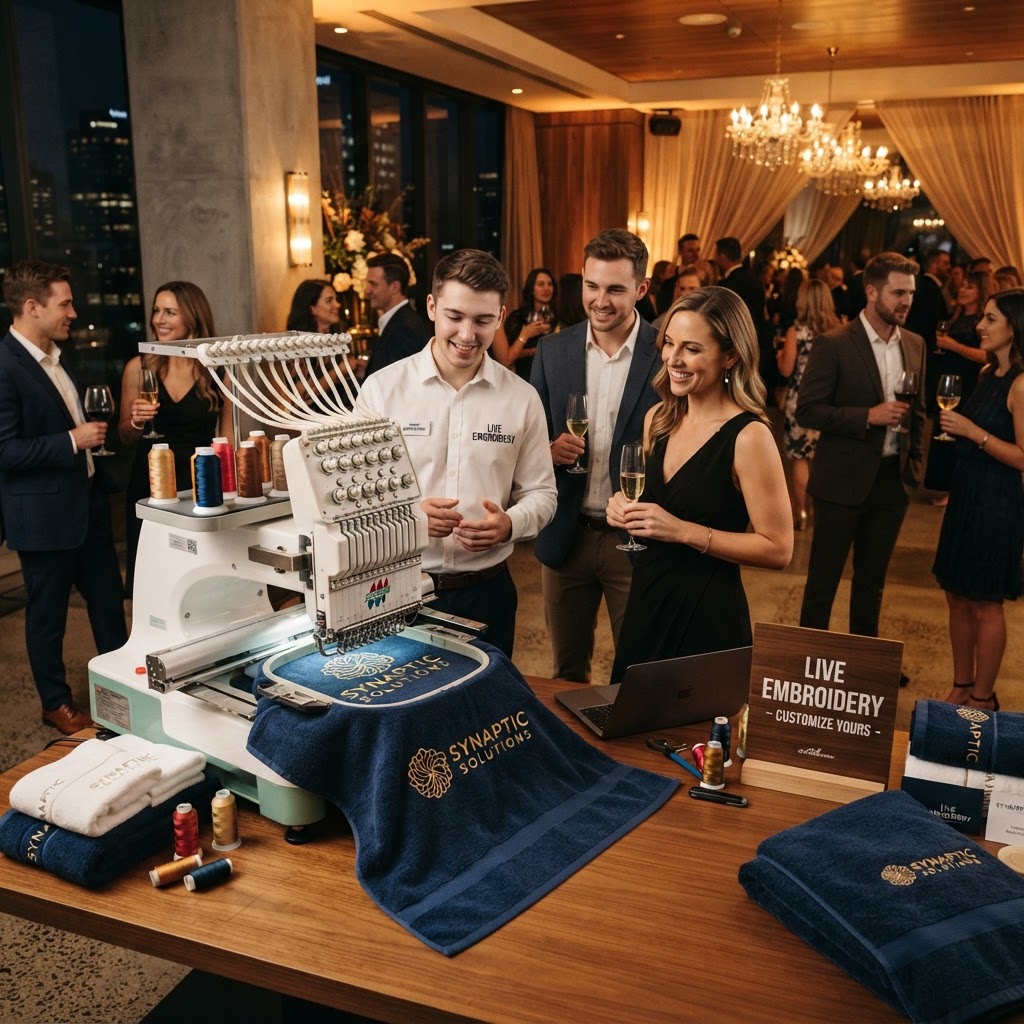 Live on-site embroidery at an event