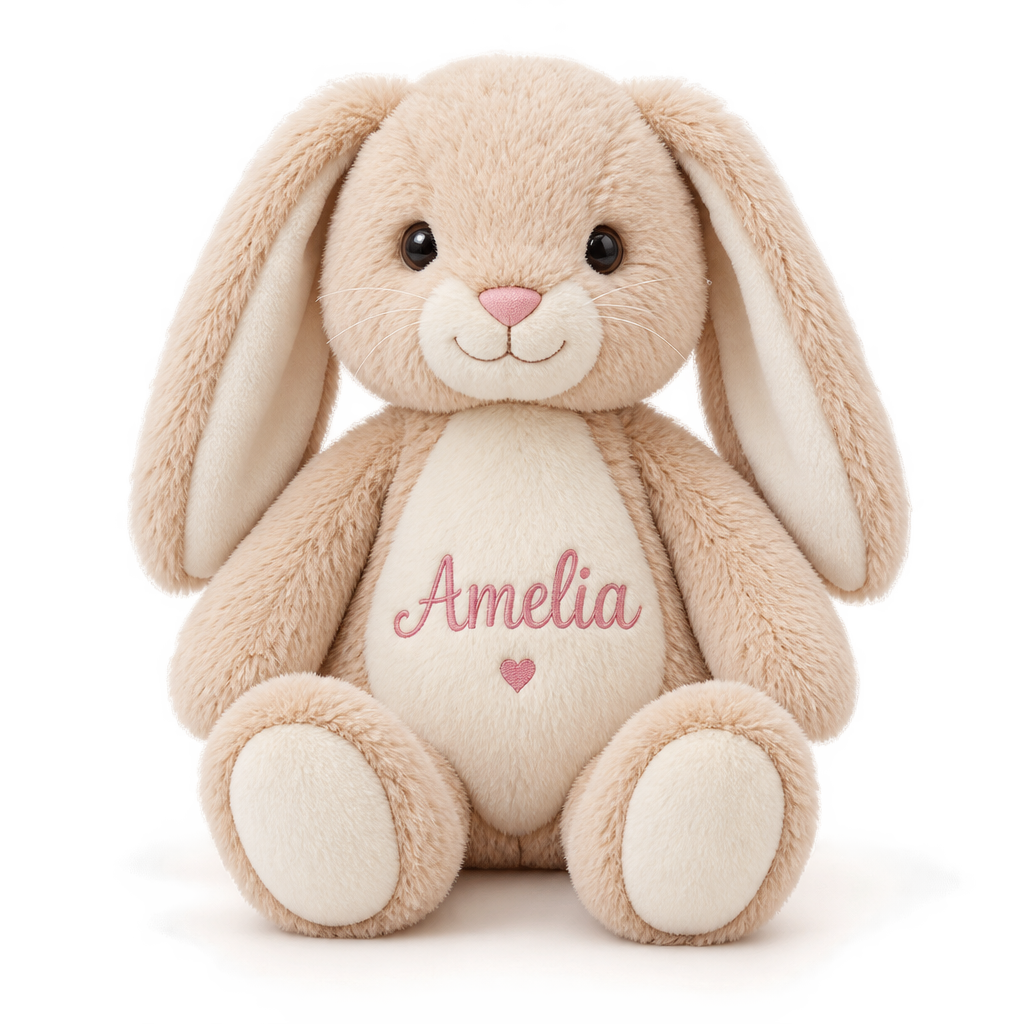 Personalised plush bunny