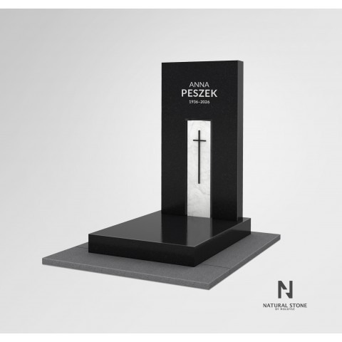 Kolekcja VERTICAL 02/2026 Współczesny nagrobek urnowy, prosty z klasą.