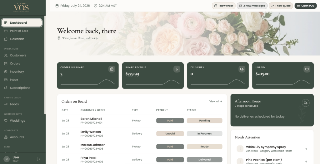 Retail VOS — Dashboard