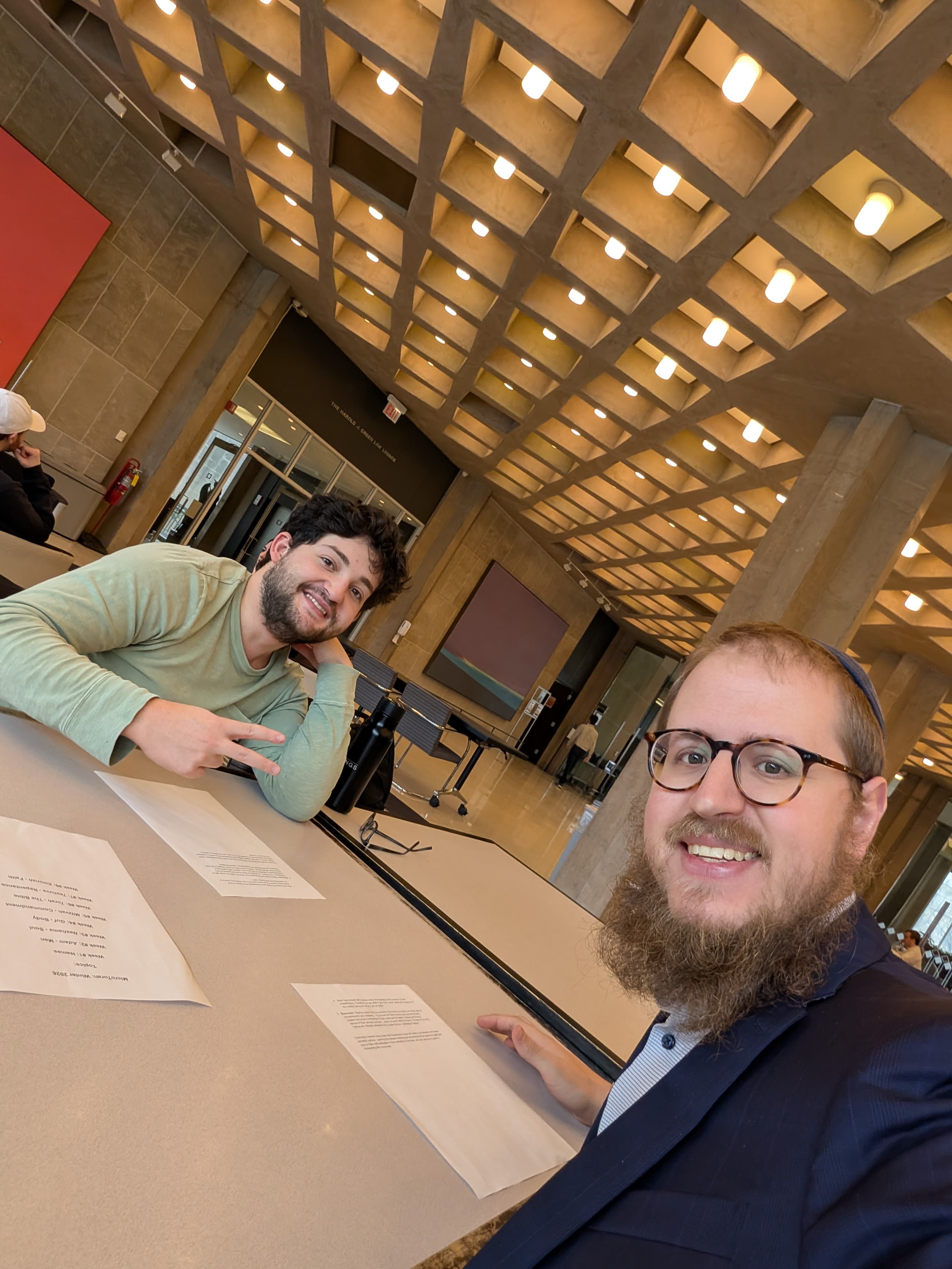 MicroTorah at the Harold J. Green Law Lounge