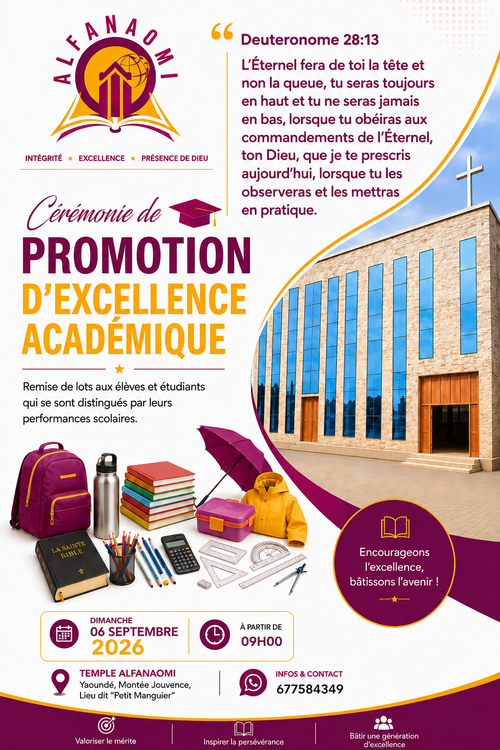 Cérémonie de promotion d'Excellence Académique
