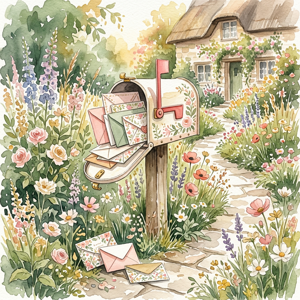 Mailbox with flowers