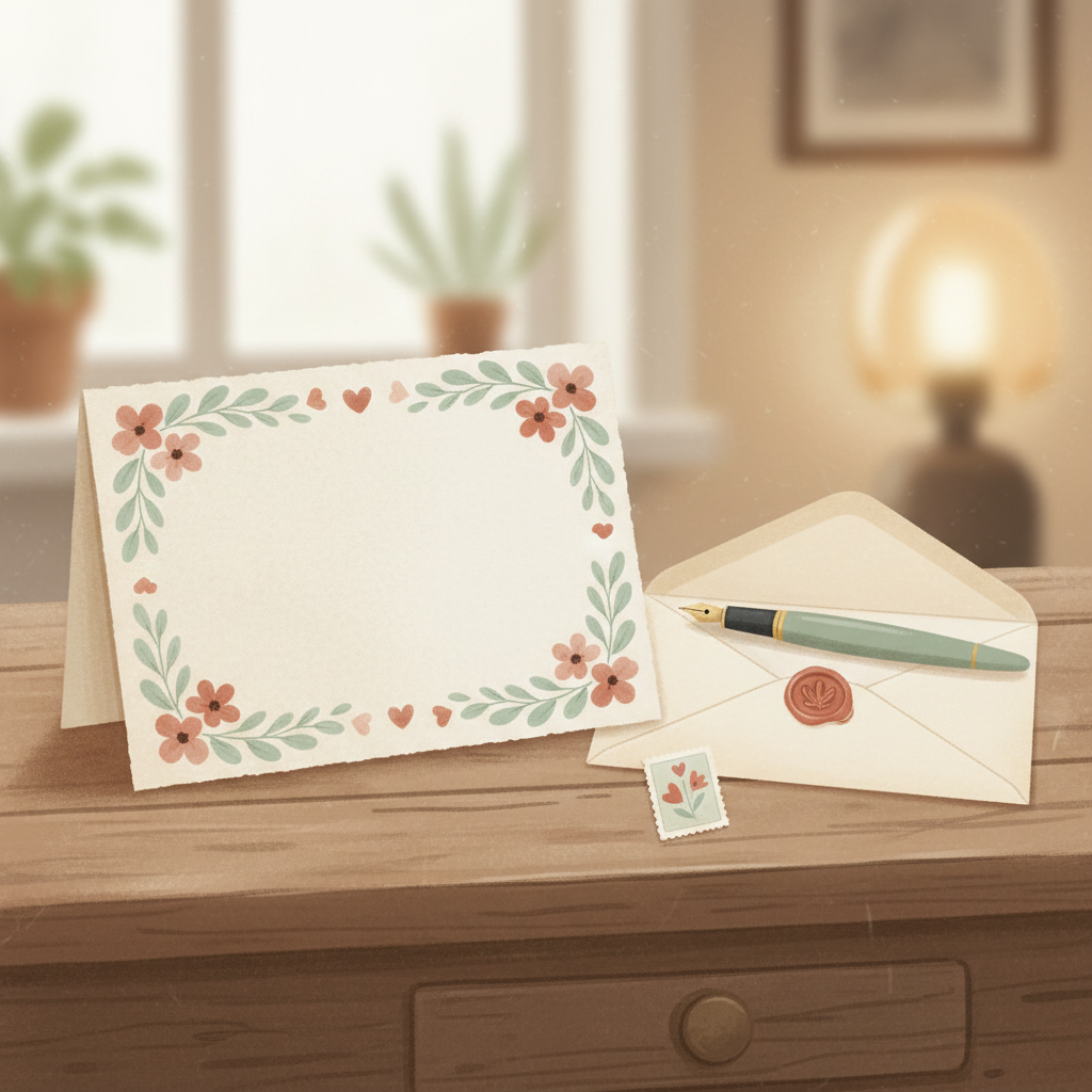 Volunteer writing cards