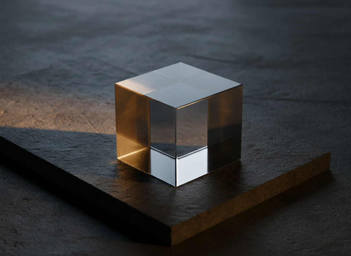 Polished glass and stone representing clarity and weight of knowledge