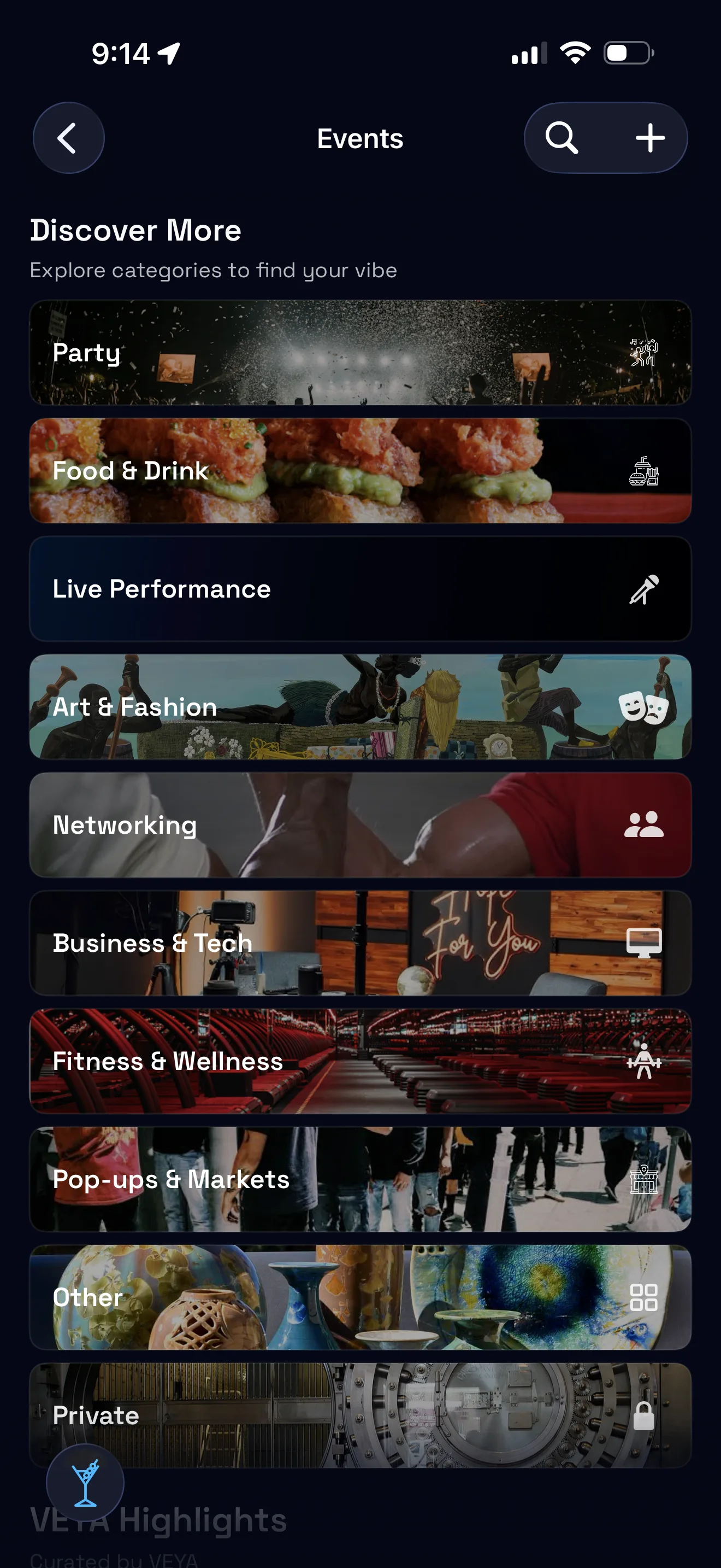 veya app screen