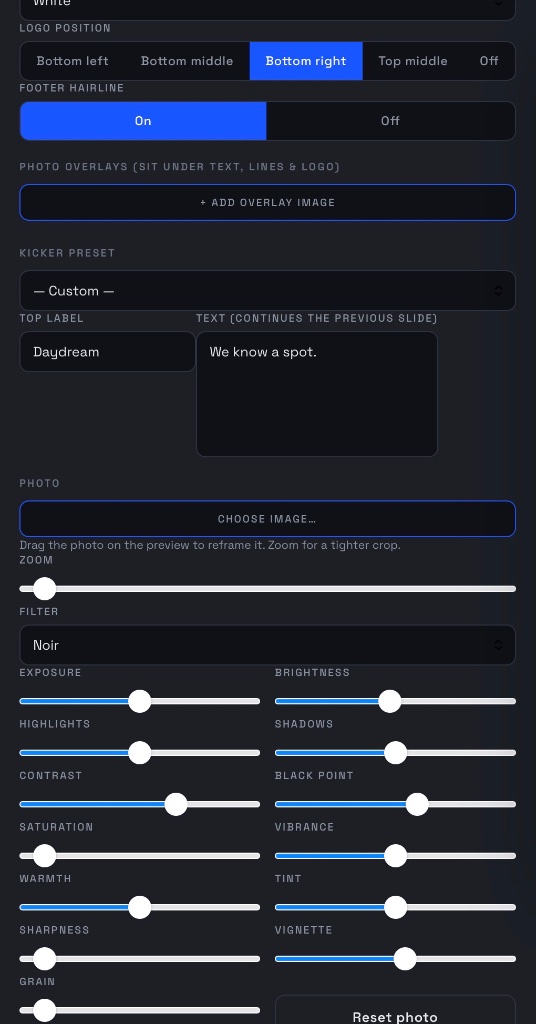 adjust type and image.