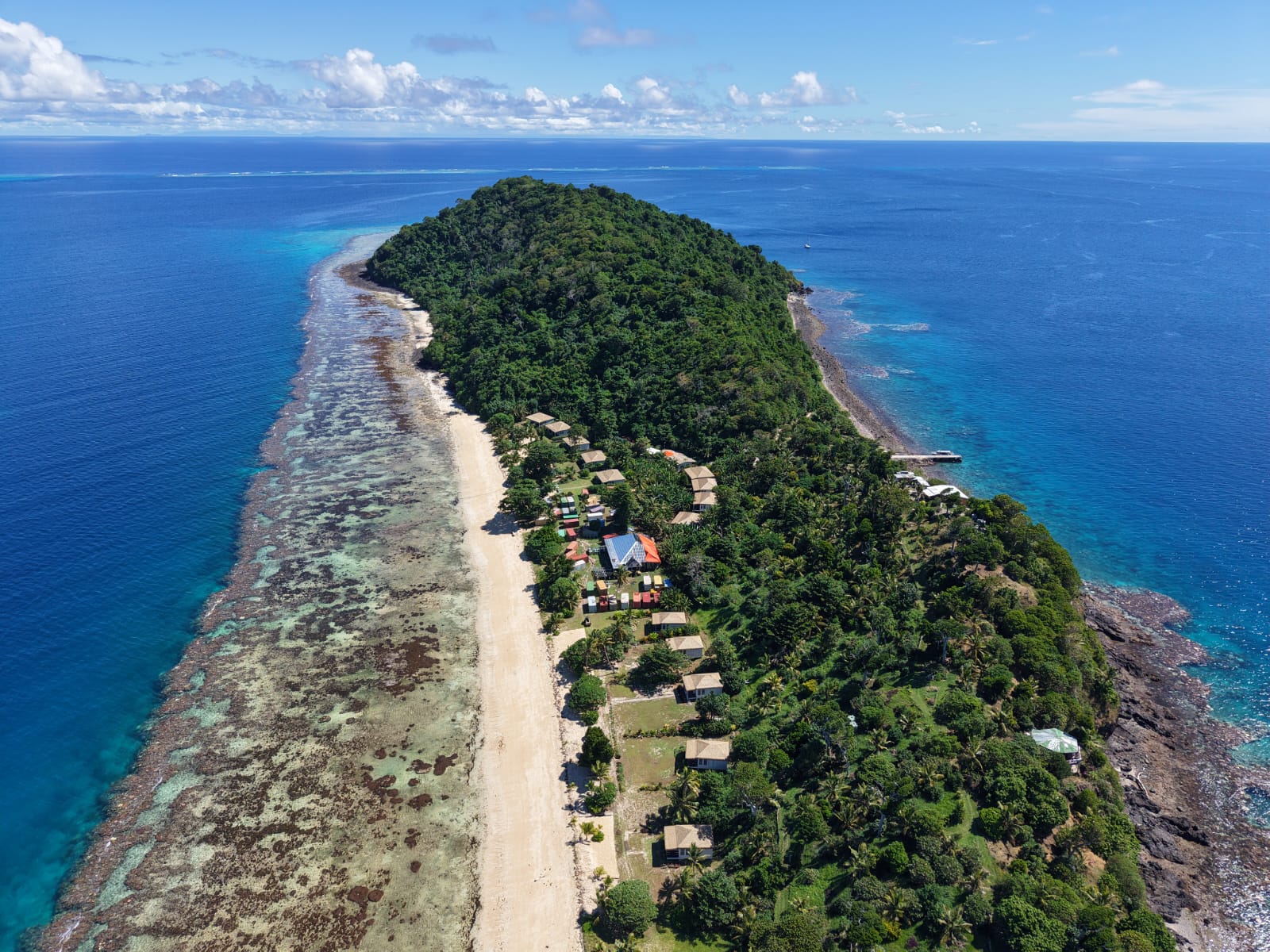 North shore · Reef flat and bures