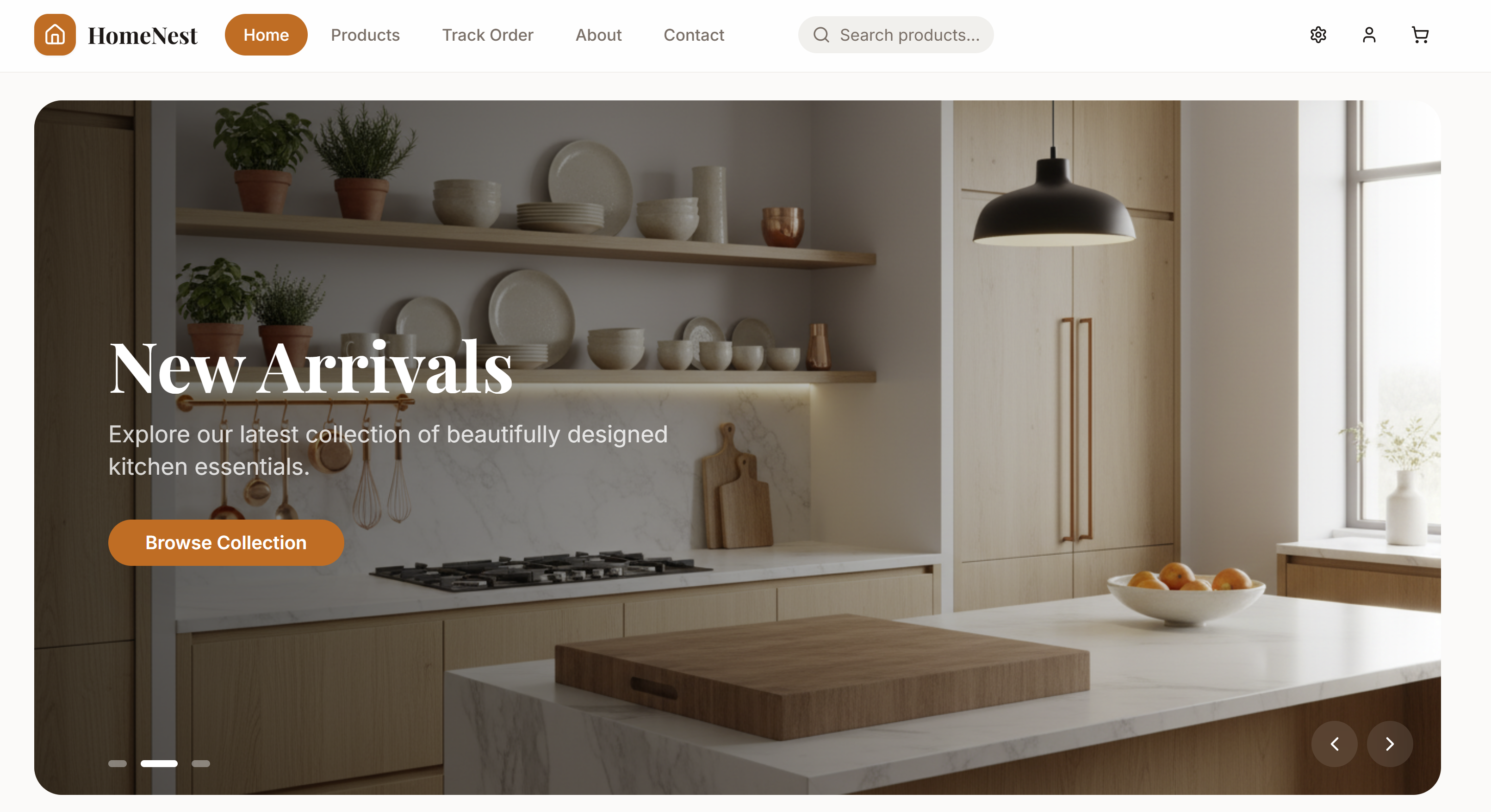 HomeNest E Commerce Store template preview