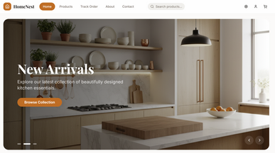 HomeNest E Commerce Store template preview