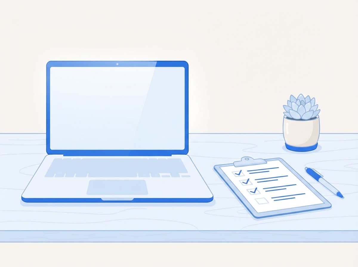 Teacher workspace illustration