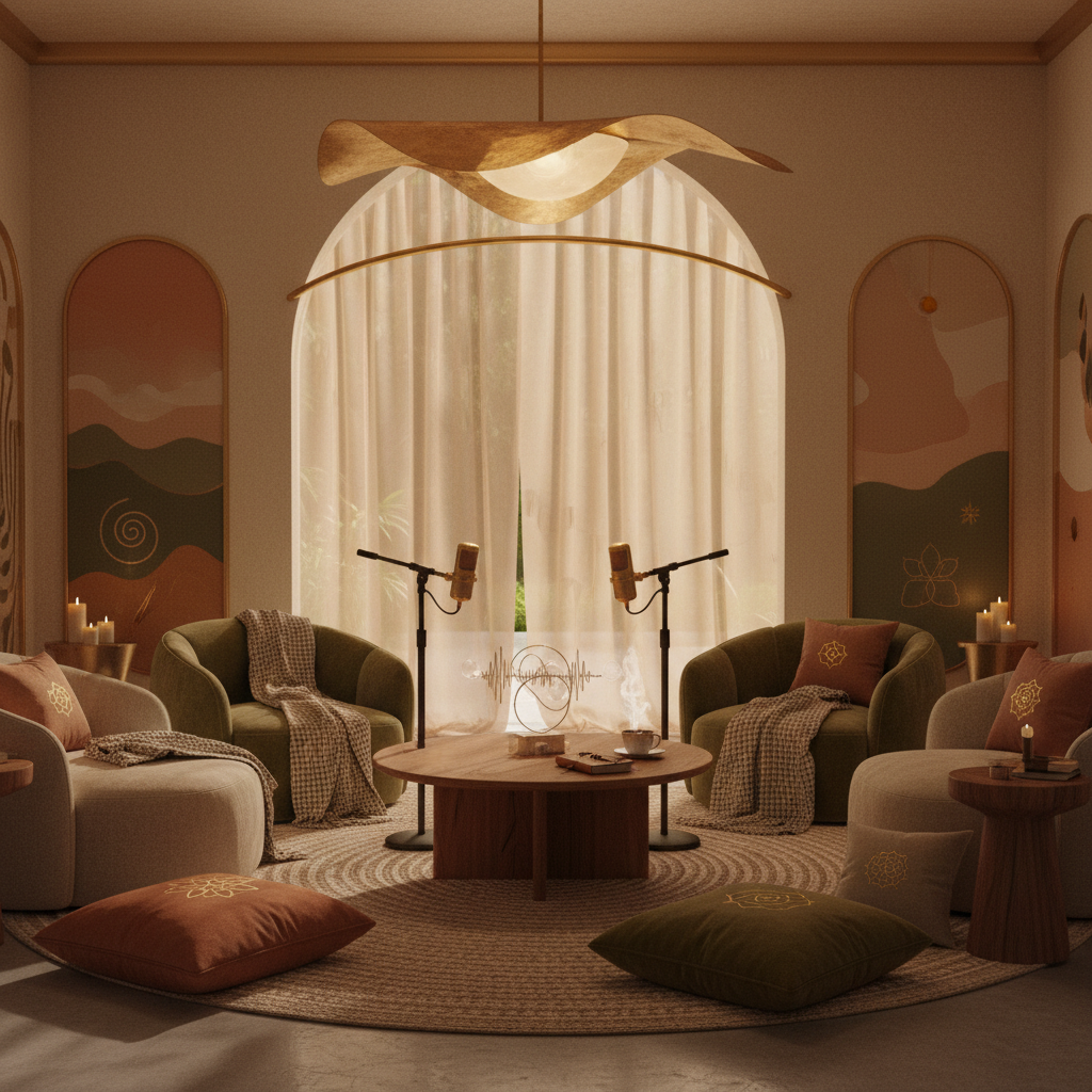 Sanctum Sessions podcast visual evoking consciousness, culture, creativity, and transformation