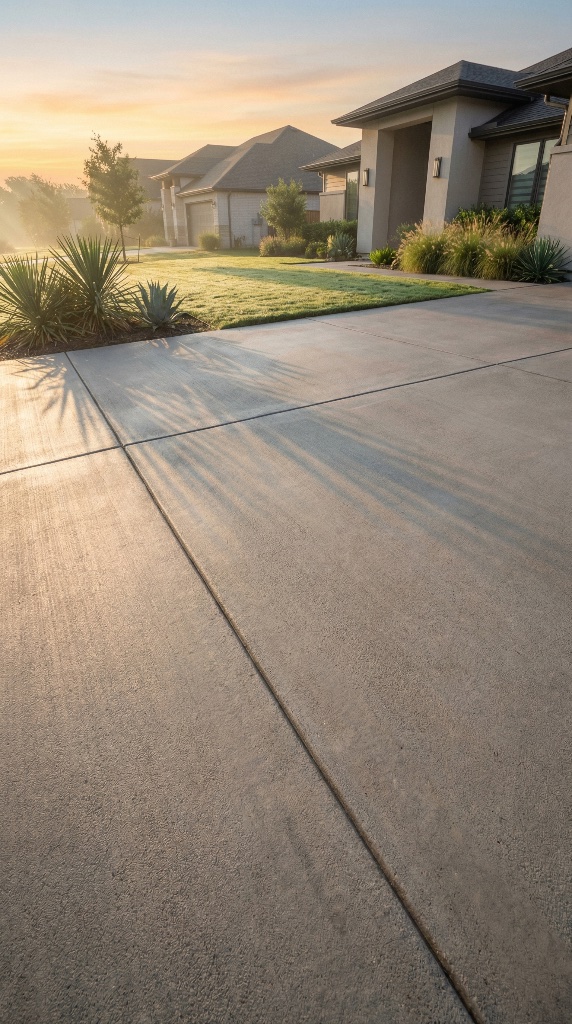 Brushed concrete finish Dallas TX by Fantastico Construction Group