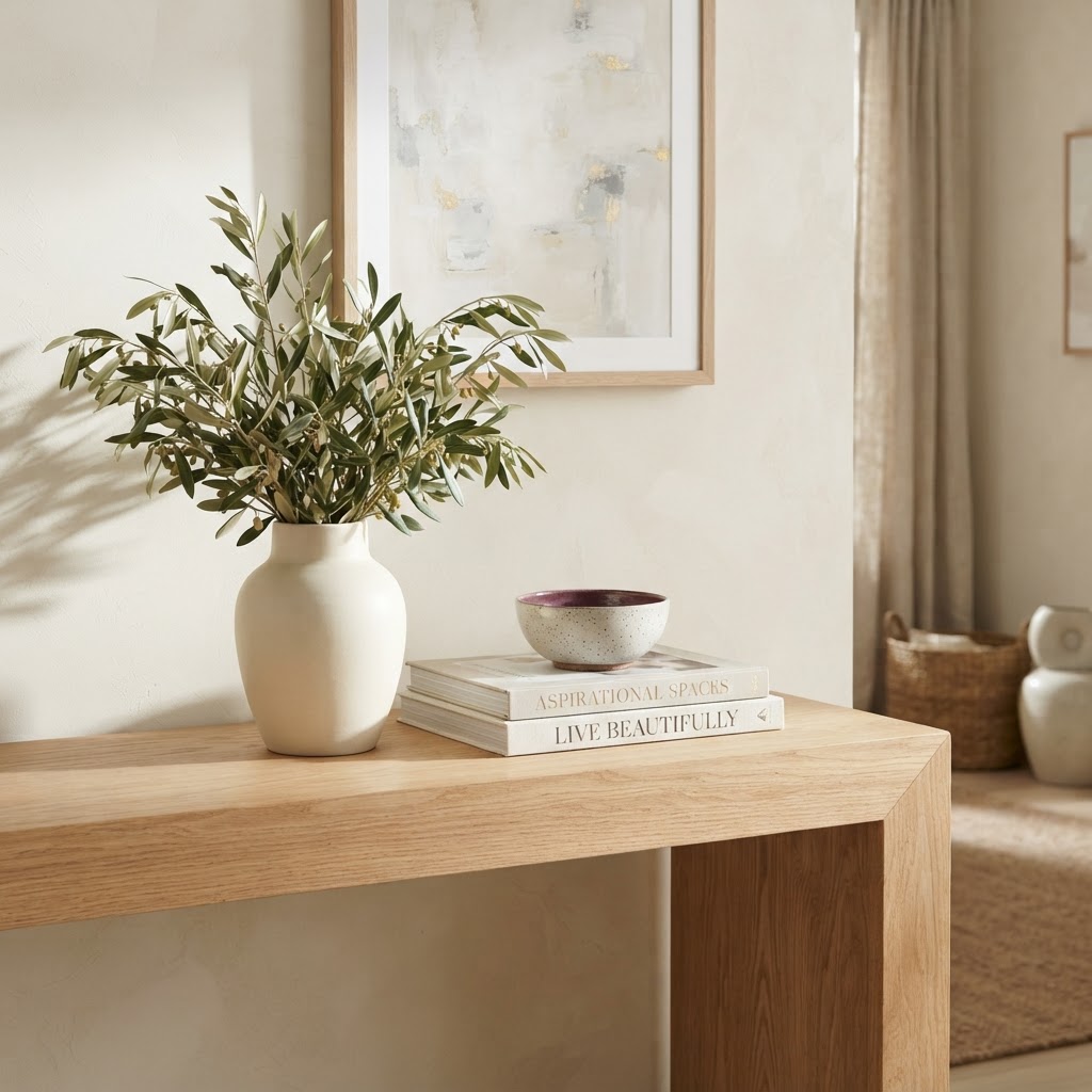 Luxury property styling vignette
