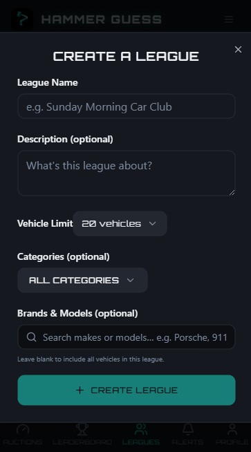 Create private leagues