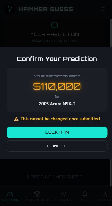 Lock in your prediction