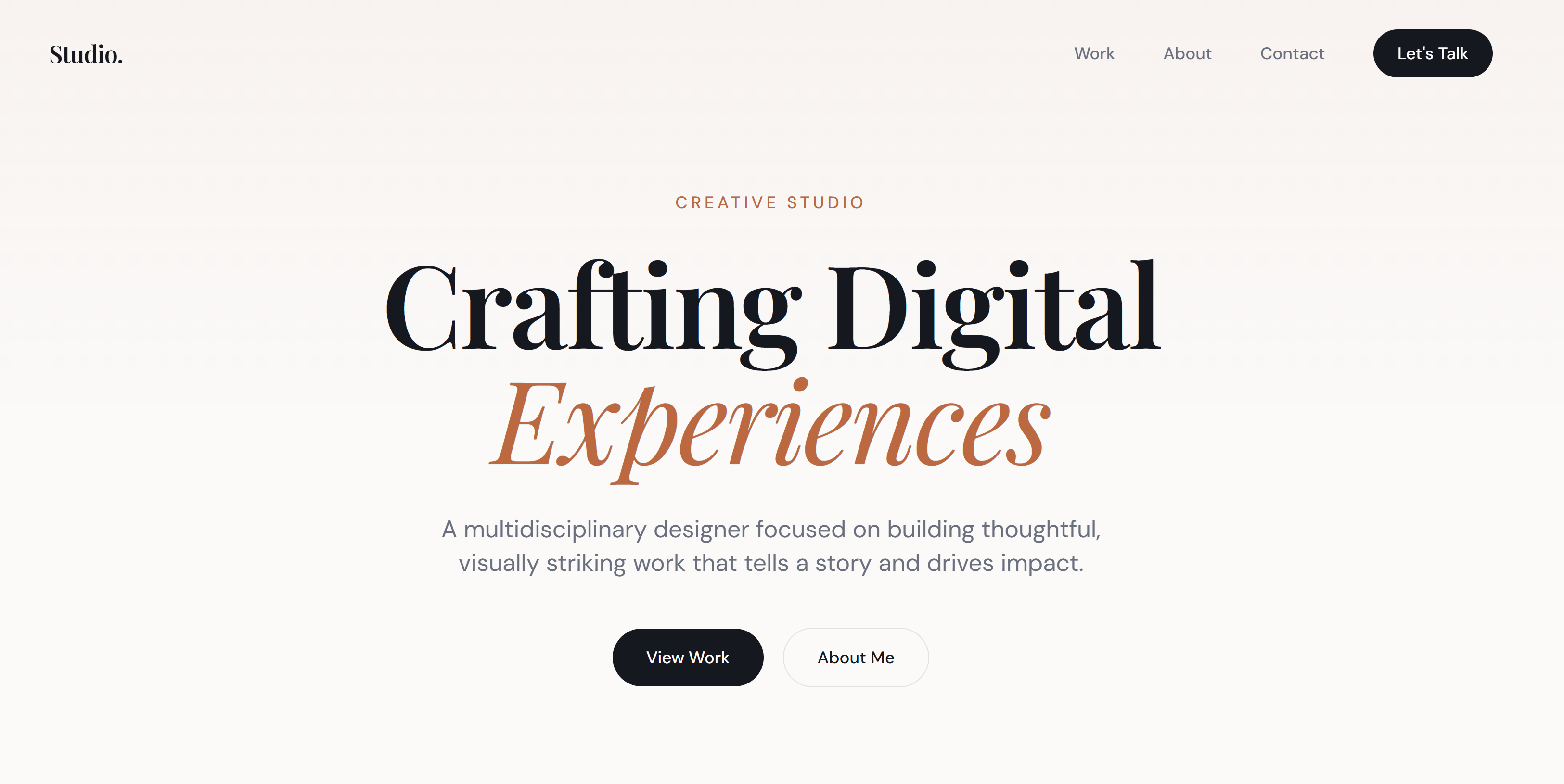 Freelancers Portfolio App template preview
