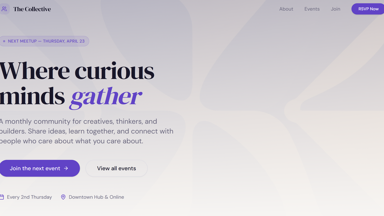 NexusCircle Community App template preview