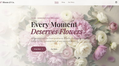 Bloom Online Flower Shop Store template preview