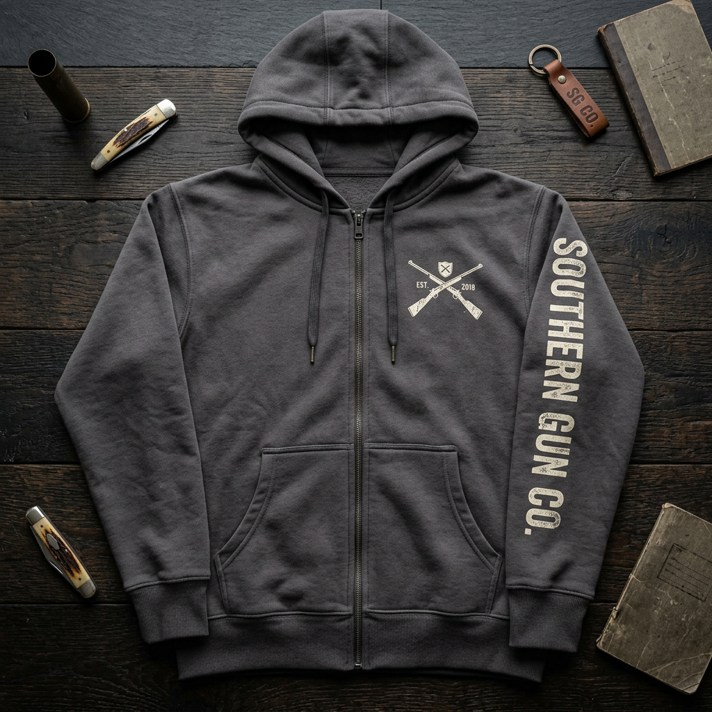 Crossed Rifles Zip Hoodie