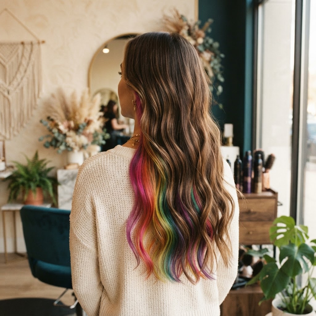 Hidden Rainbow Hair: The Hair Trend You Need to Try This Summer