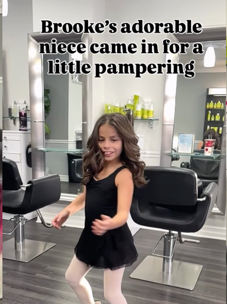 Brooke's adorable niece came in for a little pampering ✨ The cutest salon visit!