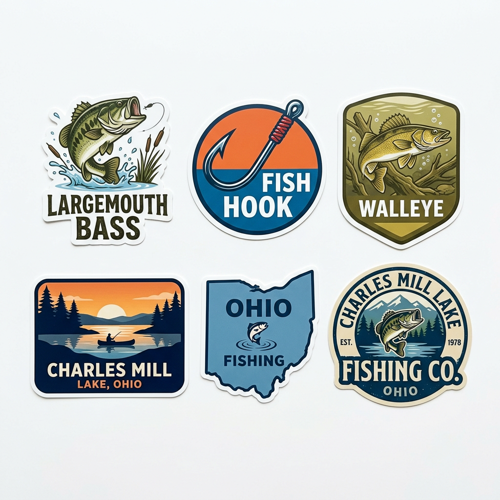 Charles Mill Lake Fishing Co. Sticker Pack
