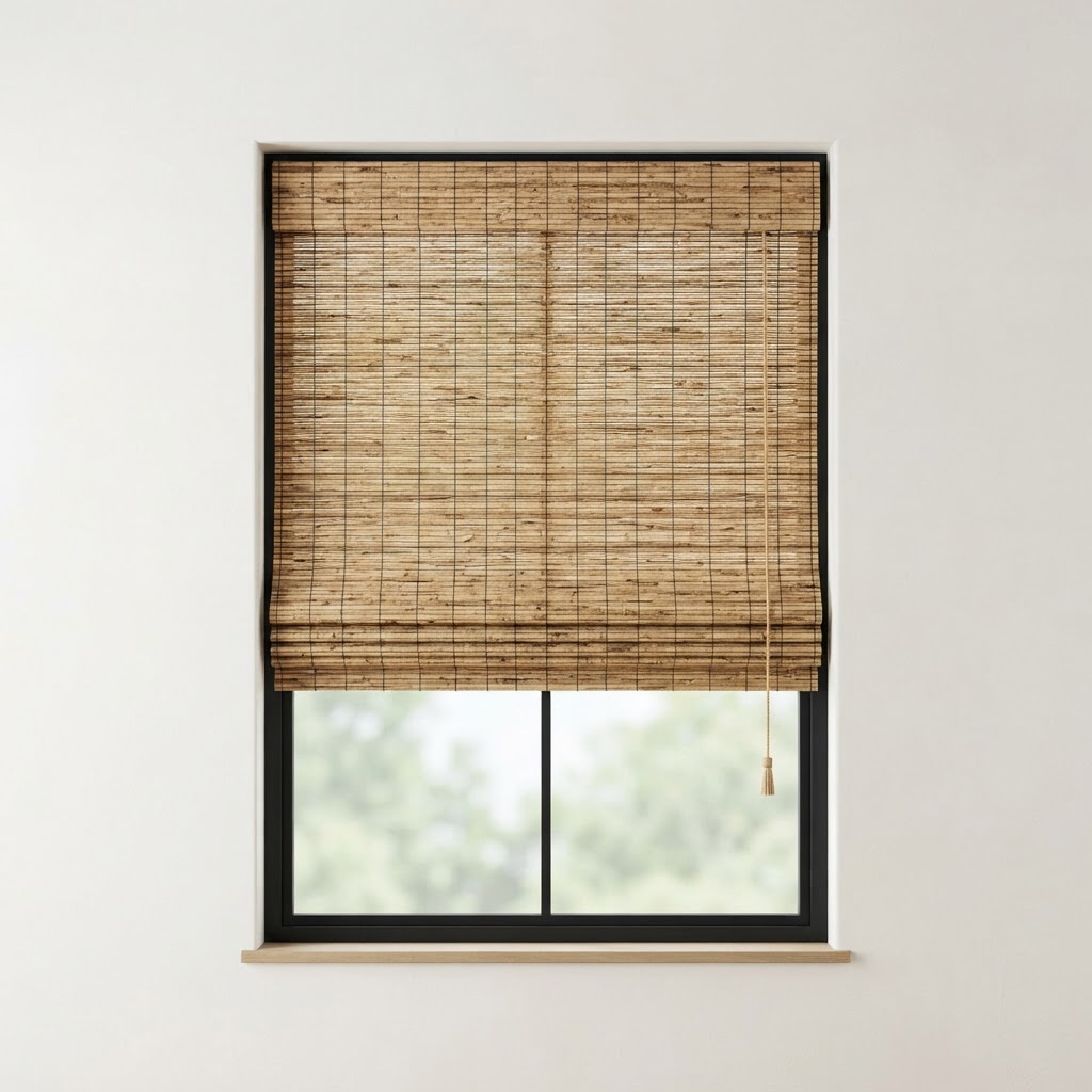 Woven Wood Shade — AI illustration