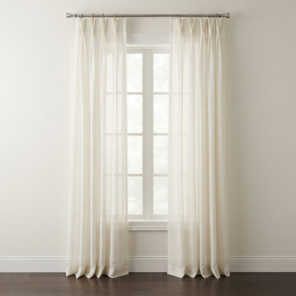 Sheer Pinch Pleat design illustration