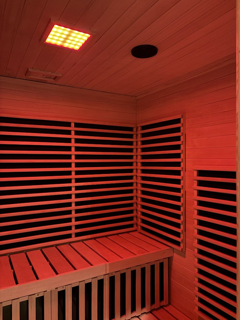 Recovery lounge with infrared sauna, cold plunge and hot tub — Elevate & Restore West Footscray Melbourne