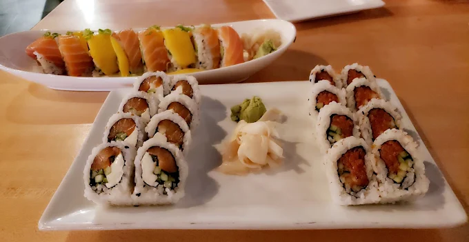 Fresh sushi plates at Sushi Brokers North Scottsdale