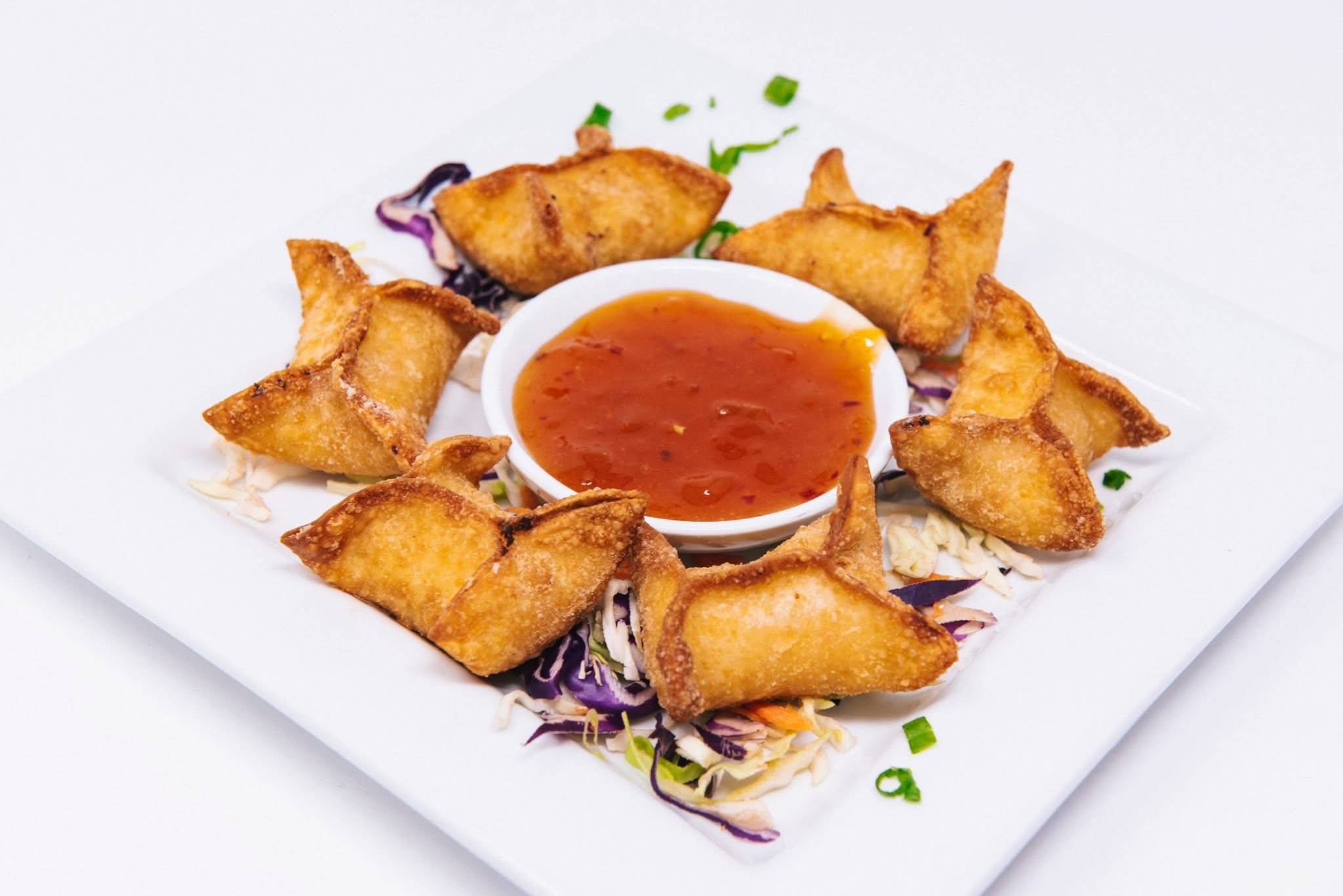 Crab rangoons appetizer at Sushi Brokers