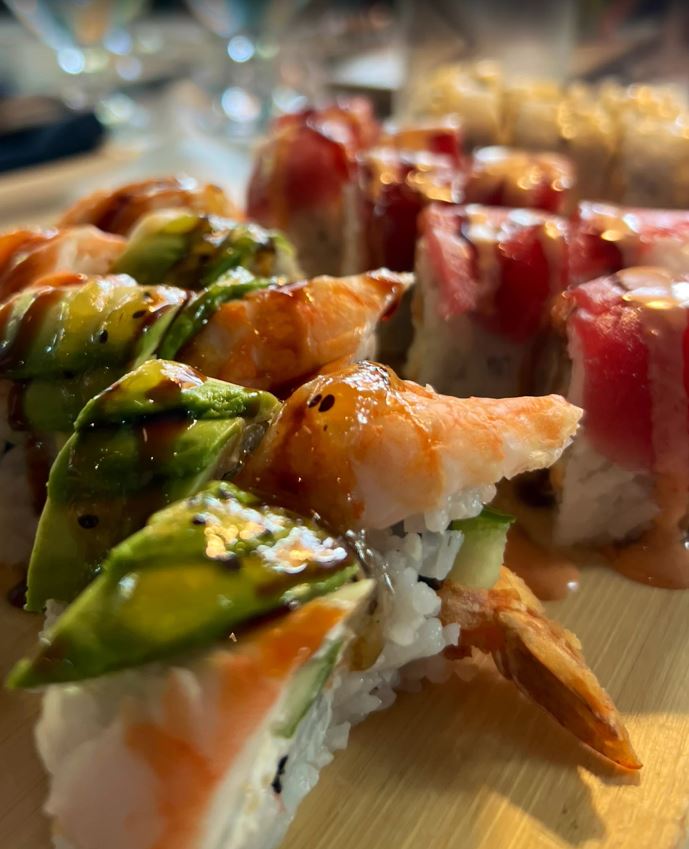 Cowboy Roll specialty sushi platter at Sushi Brokers