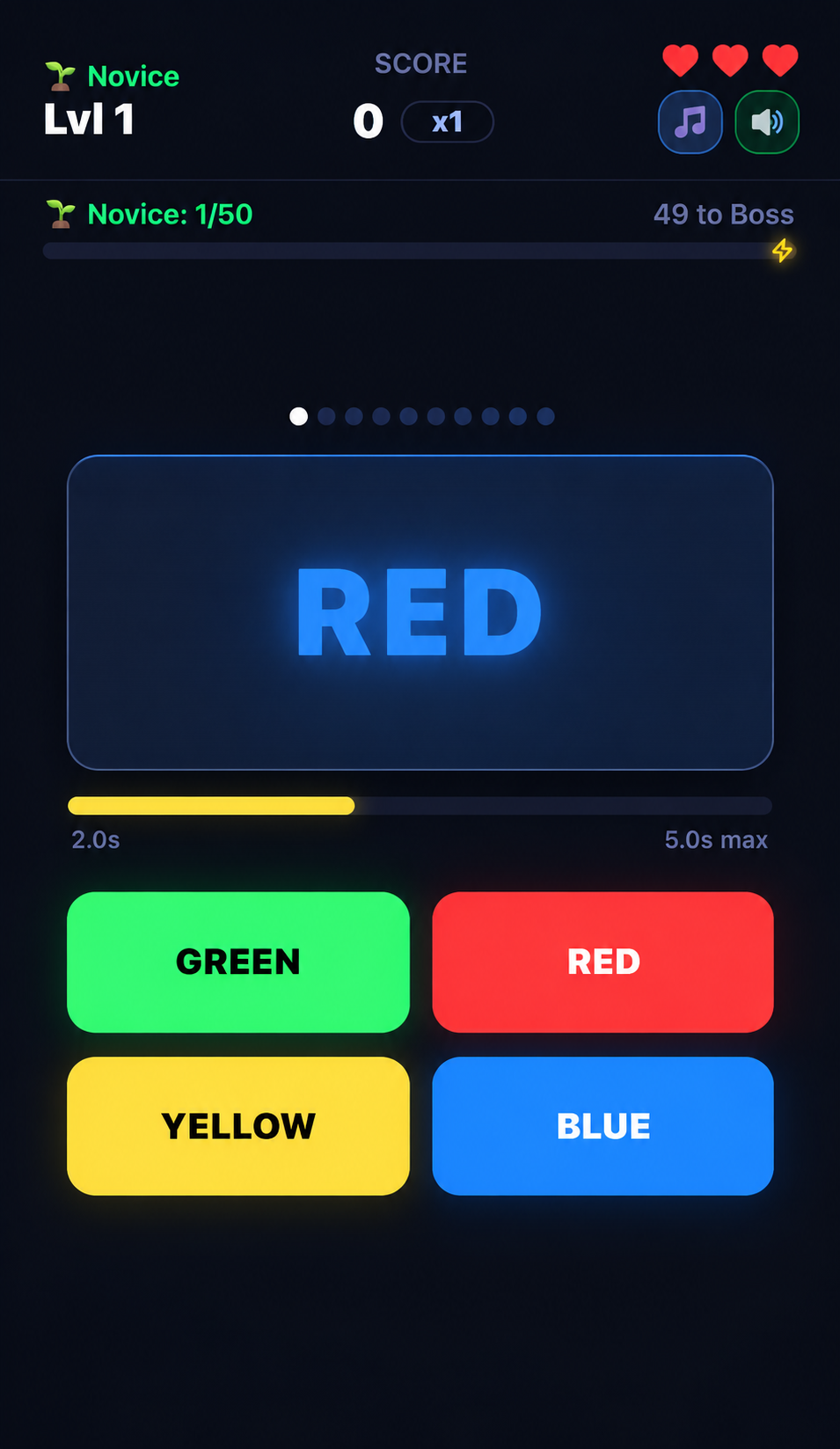 Color-Word Gameplay
