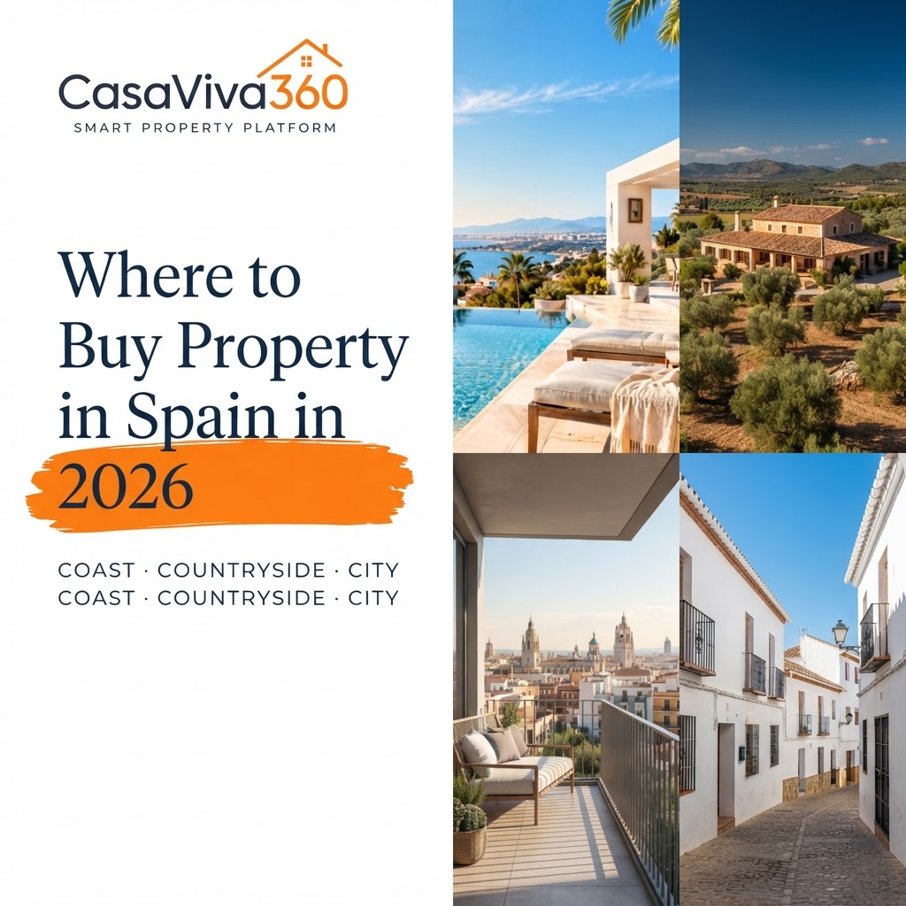 Where to Buy Property in Spain in 2026: Coast, Countryside or City?