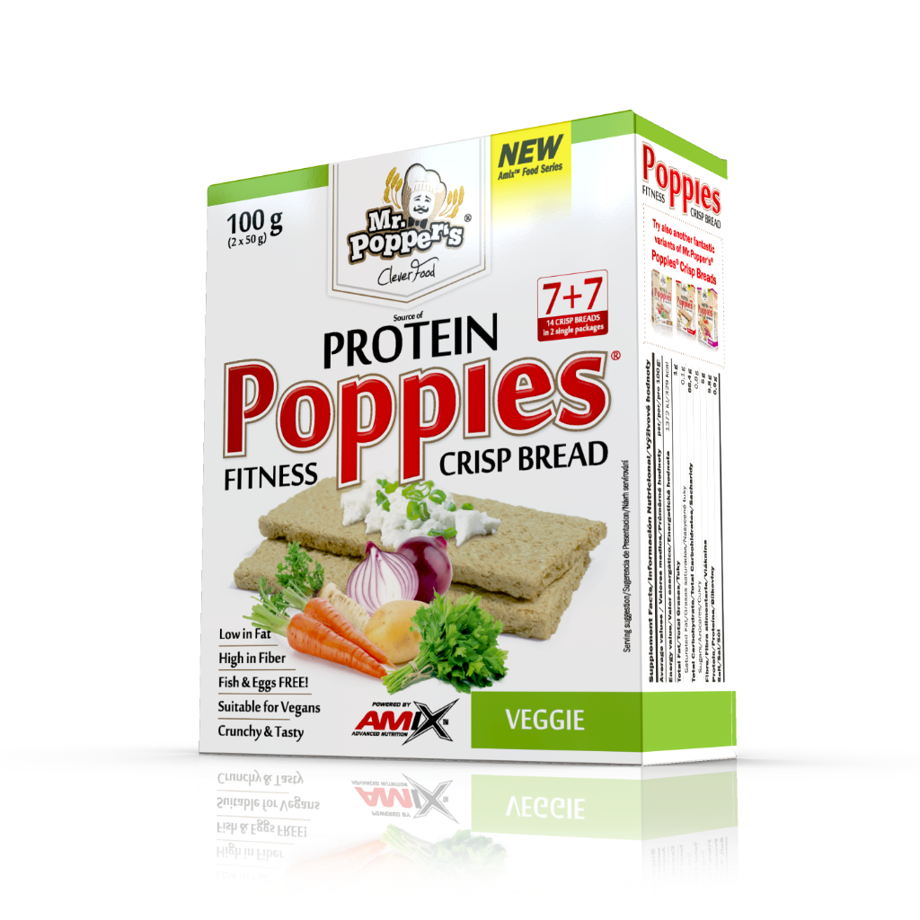 Mr. Popper's Protein Poppies Crisp Bread Veggie