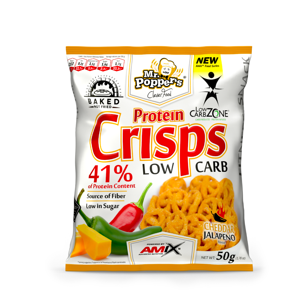Mr. Popper's Protein Crisps Cheddar Jalapeño