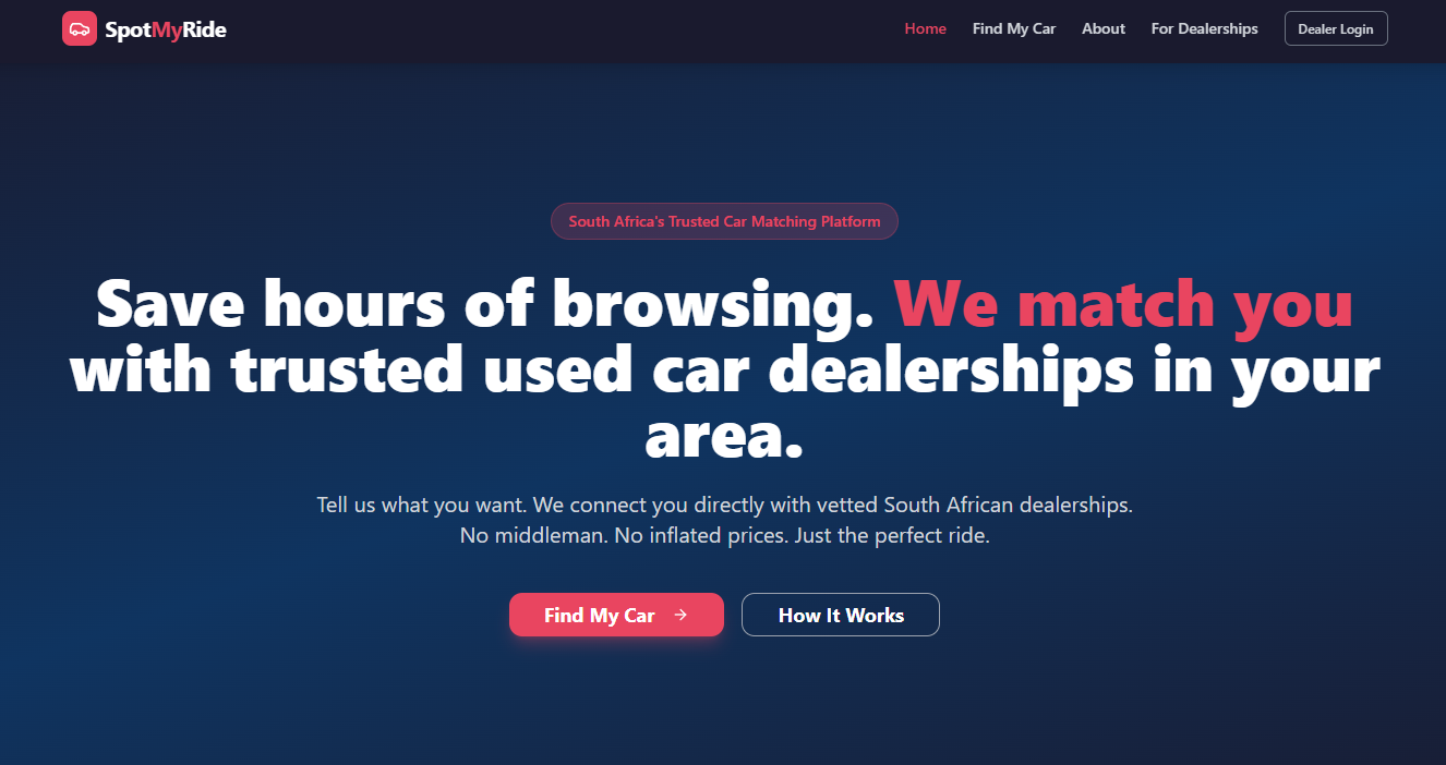 SpotMyRide template preview