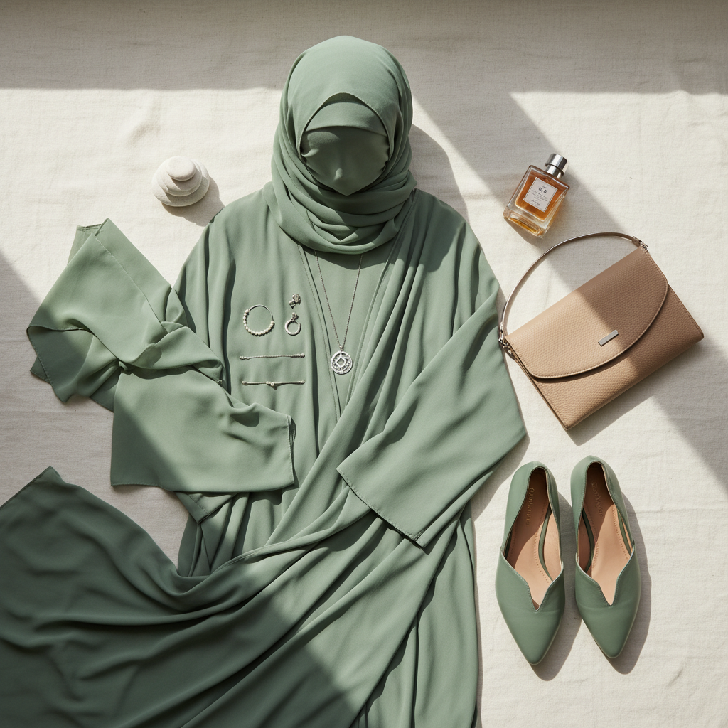 Mocha Wrap Abaya