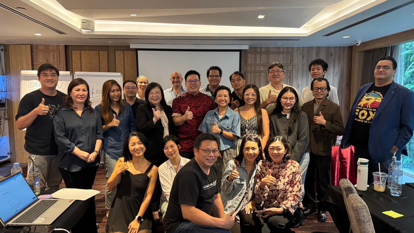 Group photo with attendees at an AI training event