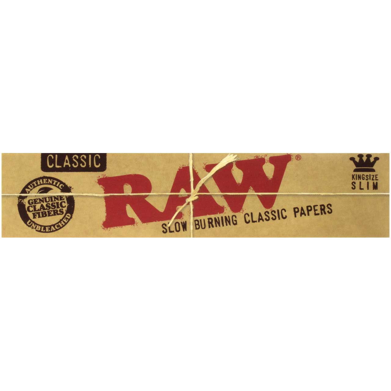 Front of a RAW Classic King Size Slim rolling-paper booklet