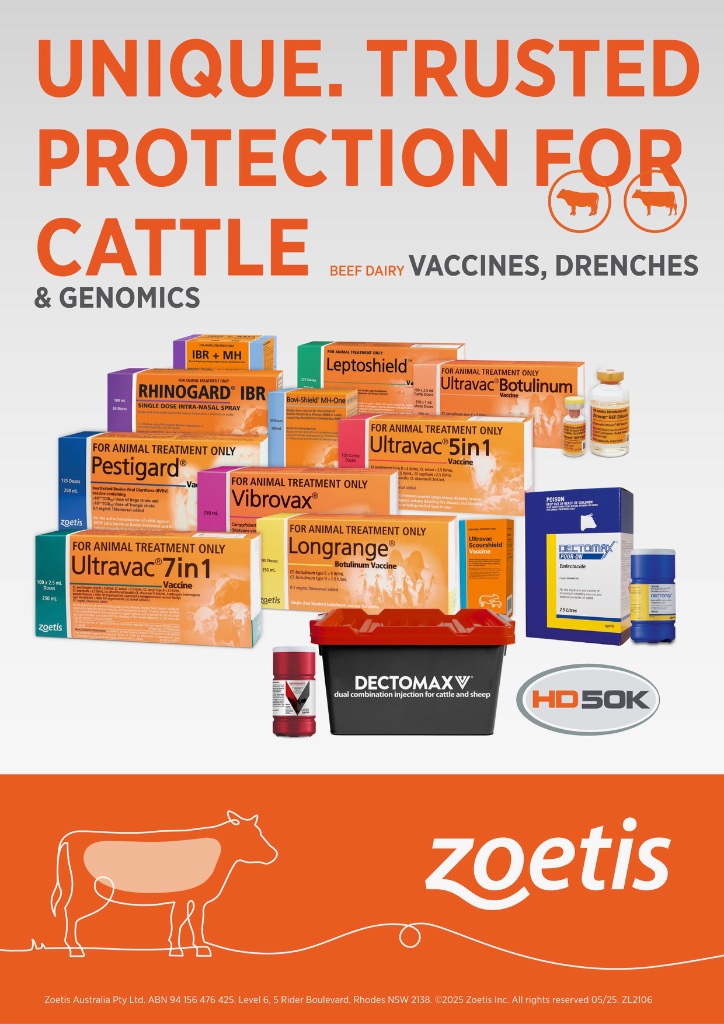 Zoetis product range — unique trusted protection for cattle