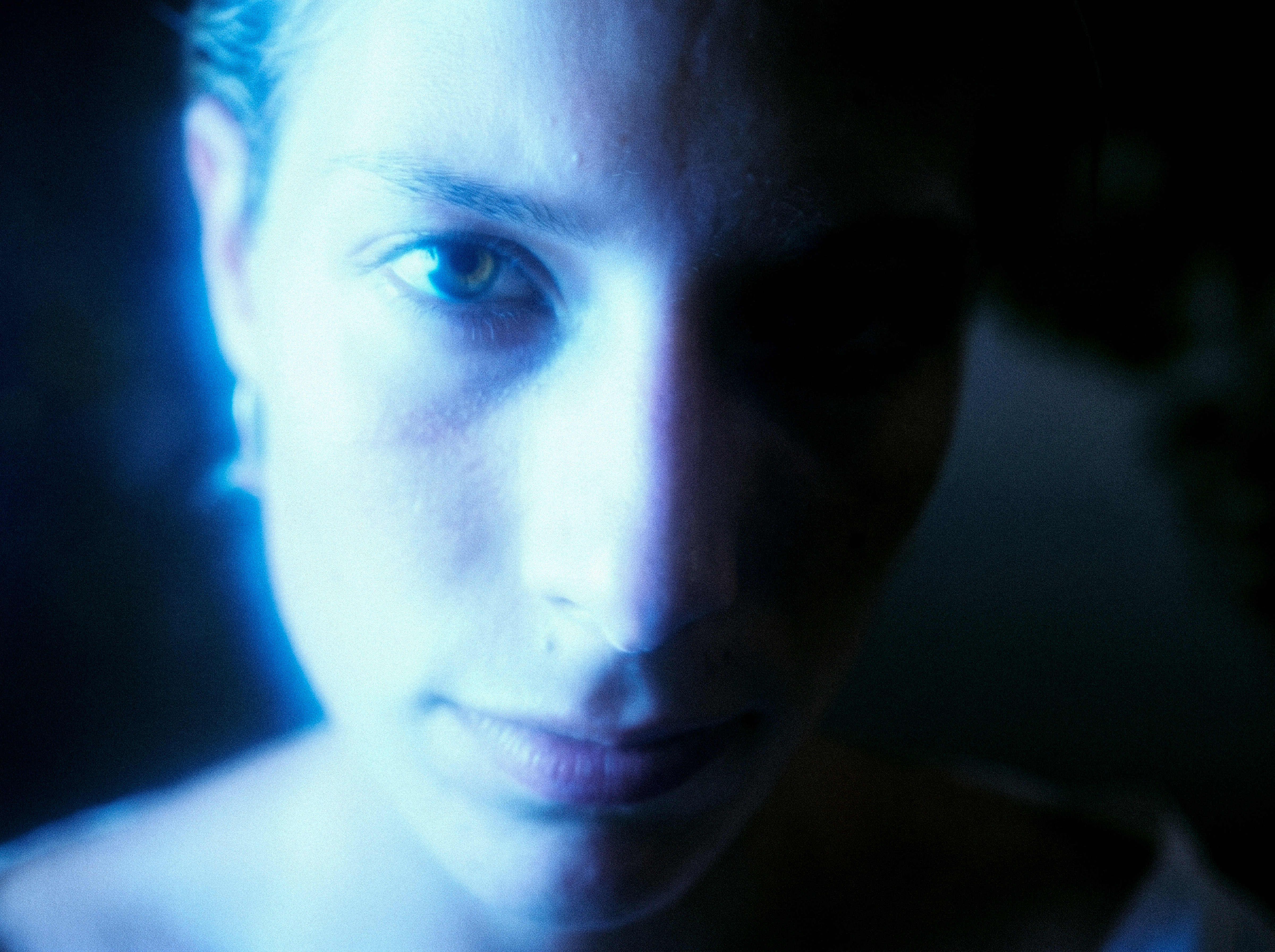 Blue Split Light Portrait
