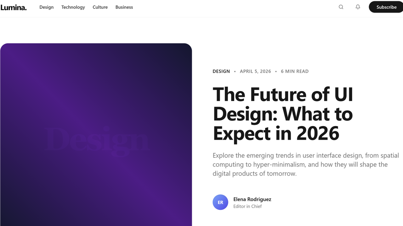 Tech it Blogging Website template preview